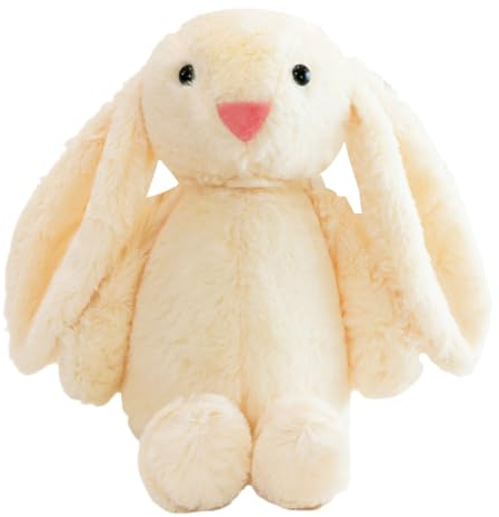 ZPSOSPZ Easter Plush Bunny Toy,Cute Rabbit Plushies Toy Simulation Bunny Doll White Bunny Plushi Toy Fluffy Rabbit Animal Simulation Animal Pillow Easter Gifts For Kids-28cm