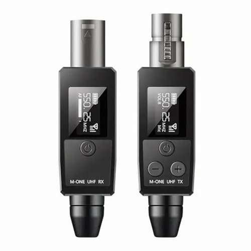 Malloy UHF-Funkmikrofon Sender Empfänger XLR Mikrofon-Funksystem Geeignet für 48V-Kondensatormikrofon Ersatzteile