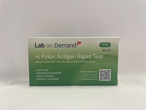 Lab on Demand H. Pylori Rapid Test 1T Pack - at-Home Helicobacter Pylori Test Kit, Instant Results in Minutes - Clinically Validated, CE-Certified, Safe & Preventive Care