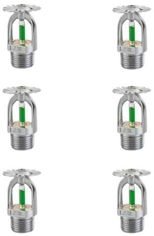 Feuer-Sprinklerkopf, 33,9 °C, 92,8 °C, Aktivierungstemperatur, 1,27 cm, DN15-Gewinde, schnelle Reaktion, 6 Stück