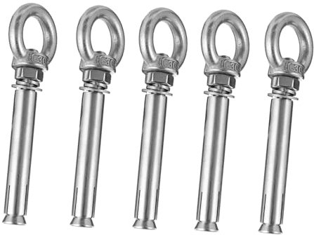 Amosfun 5pezzi Dado Ad Anello Di Sollevamento in Acciaio Inossidabile Del Dispositivo Di Sollevamento Ghiere Per Montaggio Facile Di Ganci Catene Moschettoni Per Appendere Decorazioni Vasi