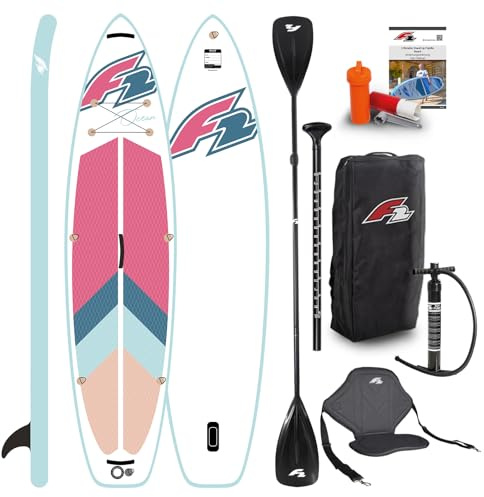 F2 Marken Stand Up Paddle Board Ocean Damen SUP 11'5 350cm + Kajak Zubehör Paket