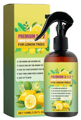 Fertilizante de pulverización de árbol de limón: refuerzo de plantas líquidas premium con fórmula de alta absorción, potenciador de crecimiento fácil de usar | Apoya la vitalidad raíz y las hojas verd