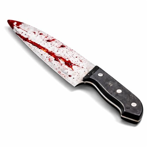 Costumed Falsk kniv med blod ca 34 cm som accessoar – Halloween & karneval – för skräckkostym