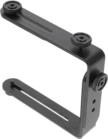 GALPADA Förmiger Kamera Halterung aus Metall für Blitz und Stativ Praktische Form für Camcorder und DSLR Robuste Halterung für Fotografen Flexibles Zubehör mit Schrauböffnungen
