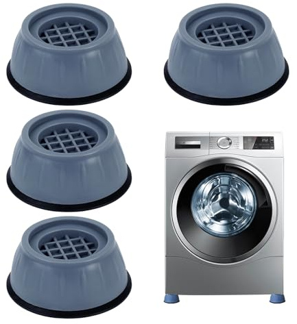 4 Pièces Anti Vibration Machine a Laver, Patin Machine à Laver Amortisseurs Lave Linge Universels Faciles à Installer Réduisent le Bruit et Stabilité Accrue pour Machines à Laver Sèche-Linge Meubles