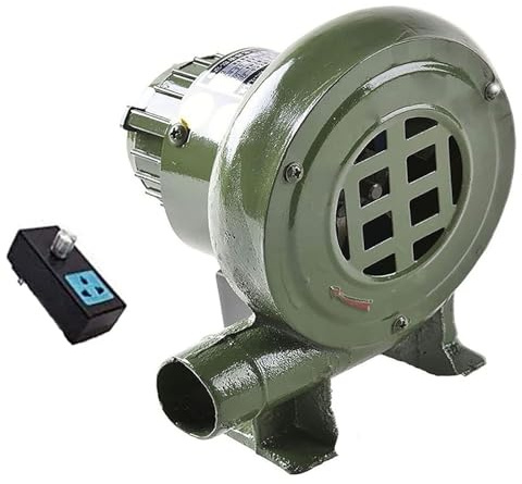 JOUFNING Barbecue BBQ Puissant Mini Bruit Bas Ventilateur À Air, Souffleur De Forge Électrique 220V, Souffleur De Barbecue Centrifuge, Allume-feu De Gril Portable(200W)