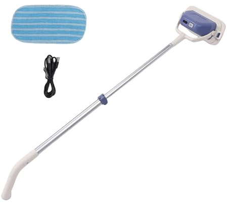 WOHPNLE Tergipavimento per Finestre, Lavavetri Elettrico Testa Rimovibile Asta Telescopica Tergicristallo Senza Fili Ricaricabile con Angolo di 180 Gradi per Vetro