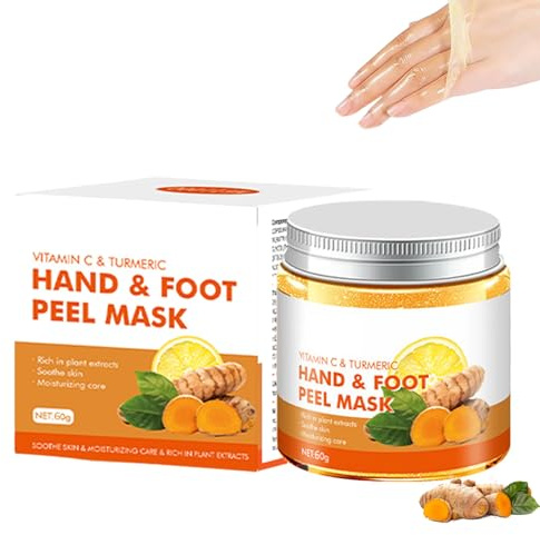 Hydrating Hand and Foot Peelin-g Mask, 24k Gold Hand Mask, Peeling-Handmaske, Peeling- und feuchtigkeitsspendendes Gel, beruhigt und repariert die szpeeloffmask