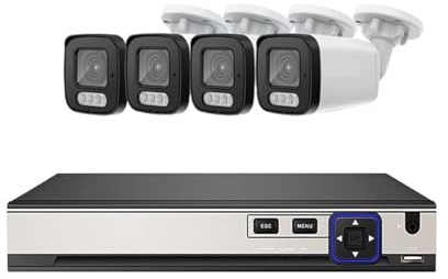 WAFOHSR Di Telecamere Sicurezza CCTV 10CH IP PoE Videosorveglianza Domestica Kit 4K 4Mp 8Mp Audio Bidirezionale Ai Esterno Rilevamento Del Movimento(None,4PCS 4MP Cameras)