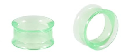 Hoisy 10mm(00G) Ear Stretcher 2er, Rund Hohl Ohrstecker für Tunnel, Acryl Ohrpiercing Tunnel Rot