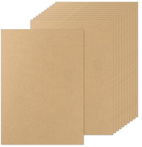 Acidea MDF Wood Board for Crafts, 15 Pack 2mm Thick MDF Sheets, 40 x 30cm | Medium Density Fiberboard Unfinished Wood Masonite Board, Blank MDF Sheet Chipboard Panels for Arts and Crafts