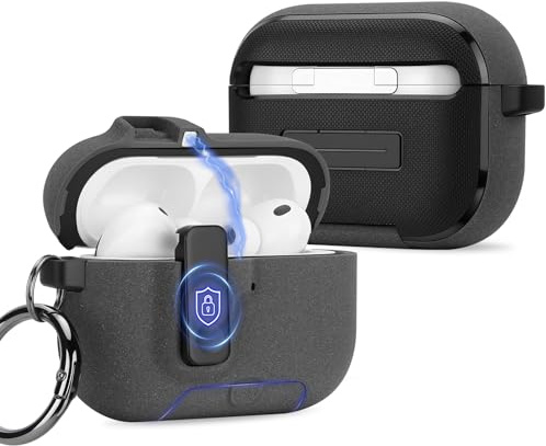 Anlinser för AirPods Pro 3 fodral med mobiltelefonhållare, skyddsfodral med exakt passform kompatibel med Apple AirPods Pro 3rd generationen (sandsten)