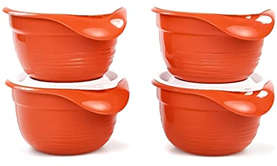 TUPPERWARE Combiplus Rührschüssel Schüssel klein 650 ml (4) terraotta mit Deckel 31561