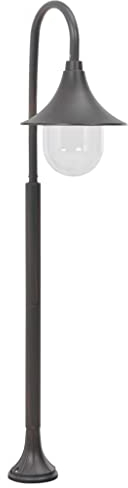 vidaXL Lampione da Giardino E27 in Alluminio Bronzo Luce da Esterno Lanterna