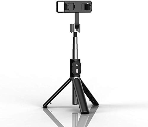 BIASTNR Perche à selfie, trépied extensible, tout-en-un, portable, extensible, avec télécommande sans fil et lumière de remplissage, compatible avec iPhone 11, XR, Galaxy S10, iOS et Android