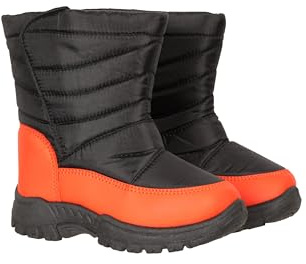 Mountain Warehouse Caribou Junior Kids Snow Boots - Snowproof, Fleece Lining, Warm, Insulated, High Traction Sole - Ideal For Dark Red Kids Shoe Size 6