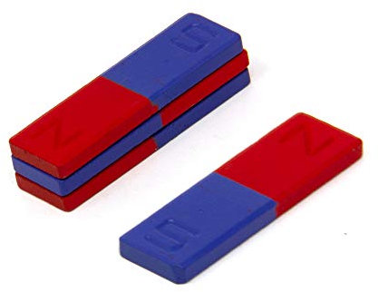 Imán De Barra De Ferrita De 16 X 4 X 50 Mm De Largo con Norte Y Sur Identificados (Paquete De 4)