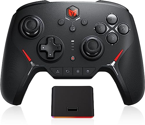 BIGBIGWON Switch Pro Controller Controller meccanico wireless per il gioco, pulsante personalizzato, giroscopio a 6 assi, Dual Shock, Macro, Turbo, Gamepad Bluetooth per Windows 10/Android/iOS/PC