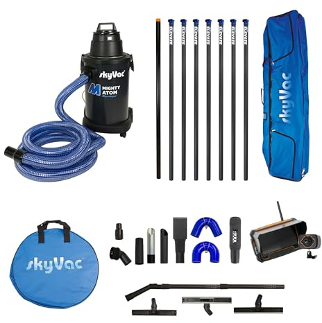 SkyVac Mighty Atom Elevate 44mm Clamped Poles 8 Pole With Recordable Premium SurveyCam Inspection Camera System