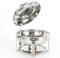 Queeucaer Calientaplatos redondos de acero inoxidable para buffets, celebraciones familiares, banquetes, bodas, etc., con recipiente para pasta de combustible de 360 mm, 7,5 L