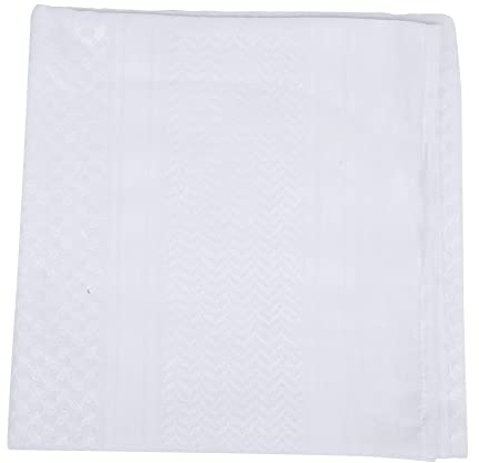 Tomotato Arabischer Shemagh Männer Keffiyeh Islamische Kopfbedeckung Atmungsaktives Schal Kopftuch 140x140 cm, Weiß