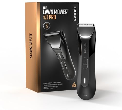 MANSCAPED® The Lawn Mower® 4.0 PRO – Leisten- und Körperhaarschneider, SkinSafe®-Trimmerklinge, wasserdicht, USB-C- und kabelloses Laden kompatibel, Herren-Kugelrasierer mit Reiseverriegelung