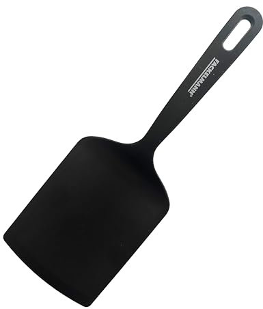 Fackelmann Fenix Espátula de Lasaña, Material RPET 100% Reciclado, Plástico Reciclable con Alta Resistencia al Calor hasta 230ºC, Alta Durabilidad, Anti Rayaduras, Color Negro, 30 cm, 1 ud.