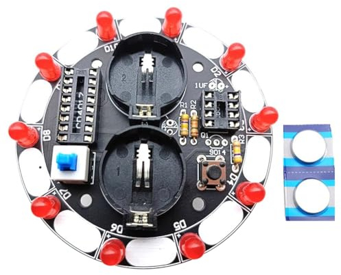 Booso Lucky Turntable LED Light DIY Electronic Kit Welding Project Training Module DIY Kit for Learning Training,Finished