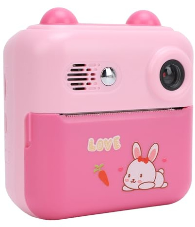 Fotocamera a Stampa Istantanea, Fotocamera Video Istantanea Digitale da 50 MP 1080P per Bambini, con Zoom Digitale 16X, Schermo IPS da 2,4 Pollici, Scatta e Stampa (Roseo)