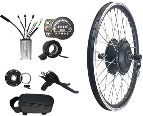 Electric Bike Wheel Conversion Kit 36V 500W Rear Wheel Conversion Kit Brushless Gear Motor KT- Controller 130X Throttle KT-BZ-4(8) Assist PAS Conversion Kit for Road、Mountain Bike