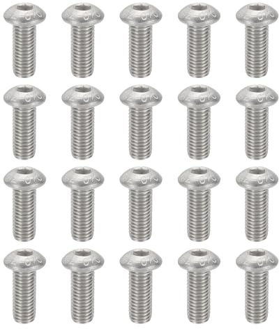 PATIKIL Tornillos de Cabeza Redonda M10-1.5x20mm con Cabeza Avellanada, 20 Piezas de Acero Inoxidable 304 18-8 Tornillos de Cabeza Hexagonal con Cabeza Avellanada Allen Hex Drive Rosca