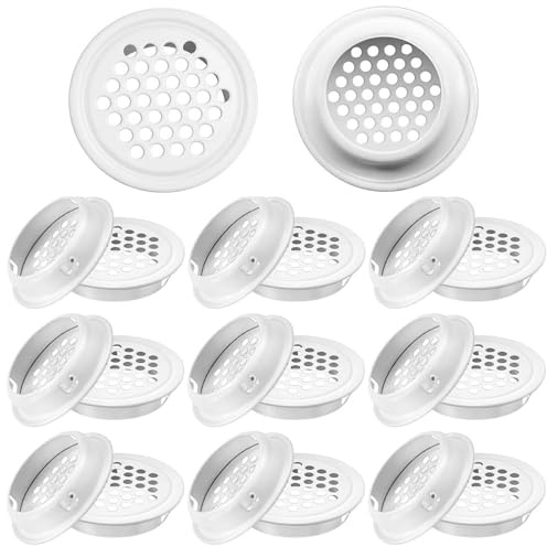 20 pcs Vent Systems - cubiertas de ventilación de 35 mm - Rejillas de ventilación redondas para cocina, baño, armario y armario