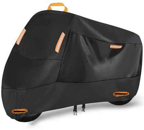 WYWNQ Motorrad Abdeckplane für Honda SH300 SH300i 2011 2012 2013 2014 2015 2016 2017 2018, Oxford Stoff Motorrad Schutzhülle Staubdichte Abdeckung Outdoor Motorradabdeckung Zubehör,A-Orange