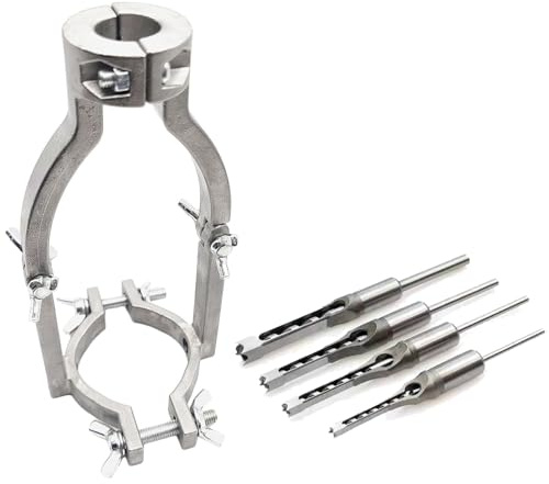 Support Perceuse Colonne, Colonne de Support pour Perceuse, avec Forets Carrés 6.4MM/8MM/9.5MM/12.7MM