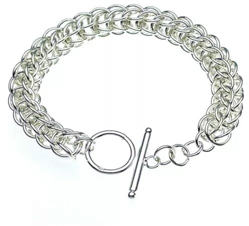 Modeschmuck 925 Silber Mesh Net Link Armband Kette Geschenk-20cm