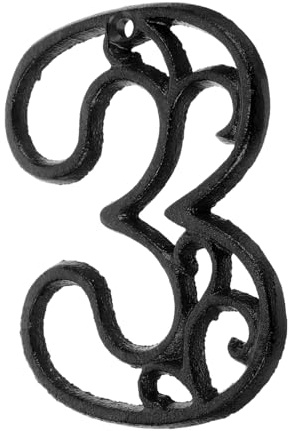 Homoyoyo Números de Casa de Hierro Fundido para Pared Diseño Visible Duraderos y Fáciles de Instalar Placa de Dirección Personalizada para Puertas y Buzones Decoración Industrial para