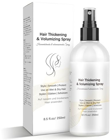 GARPGONA Hair Thickening & Voluming Spray (8.5 oz), Recommended Texture Spray for Fine Hair Women & Men, Organic Ingredients, Protects, Strengthens & Repairs