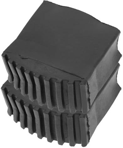 Protectores de Pies de Escalera Cuadrados de Goma 2 Piezas | Antideslizantes, Color Negro, Repuesto para Patas Gastadas, Instalación Sencilla