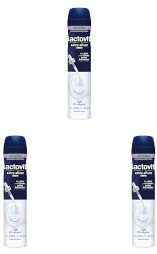 Lactovit Men - Desodorante Extra Eficaz con Microcápsulas Protect 72h - 0% Alcohol y Anti-irritaciones - Protección Duradera para Piel Masculina - Tecnología Invisible Sin Residuos - 200 ml