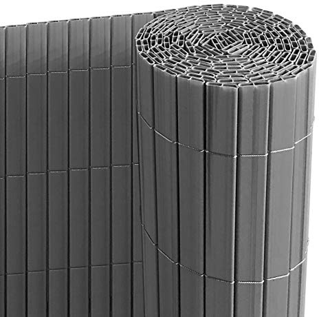 Ribelli® PVC Sichtschutzmatte mit Steg, extra stabil Sichtschutzzaun Sichtschutz Zaun Balkon Windschutz (160 x 1000 cm, anthrazit)