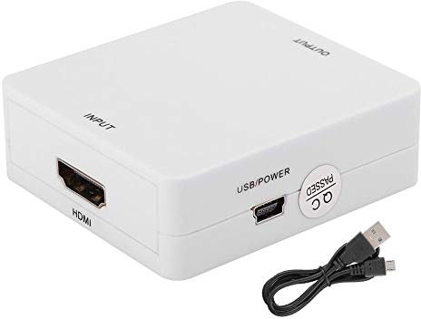 Yctze HDMI Audio Splitter Decoder Converter Extracteur Audio Haute définition Multifonction Séparation synchrone des signaux Audio Résolution d'entrée jusqu'à 1080 P(White)
