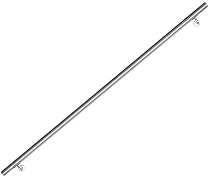 EINFEBEN Barandilla de acero inoxidable, pasamanos de escalera de pared para interior y exterior incl. soporte de pared y tapas de extremo, 180 cm