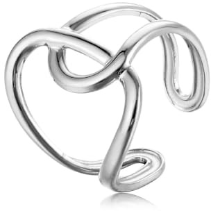 HGJH Ringe Silber, Sterling Silber Ringe 925 Linien Kreuz Verstellbare Ringe Minimalistisch Geknotet Verstellbare Sterling Ringe Verlobungsring Geschenke Mädchen Frau Ewigkeitsringe