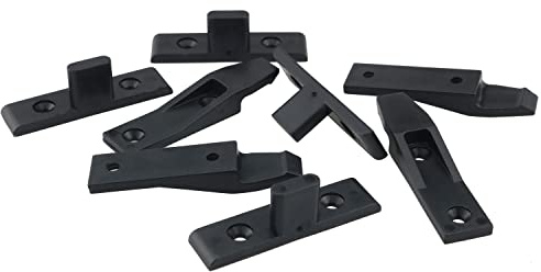 YHXiXi 4 Sets Suspension Fitting Plastic Quick Fitting Furniture Panel Joint Bracket Fast Installation Push-On Clips Corner Buckle for Cabinet Wardrobe Mounting