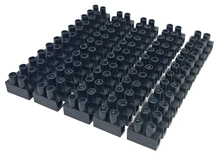 Pack of 5-12 Way 5 Amp Electrical Connector Block Black Terminal Block Electrical Connector Strips