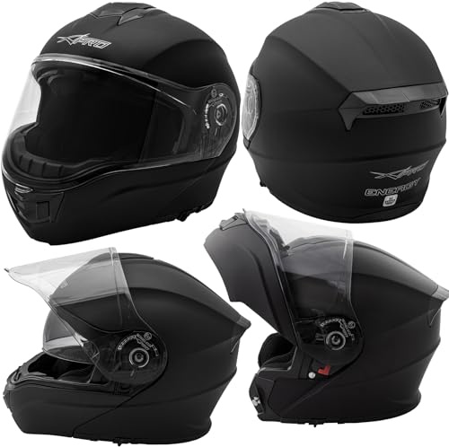 Helm P/J KlappHelm Modular Innensonnenblende MotorradHelm Mat Schwarz XS