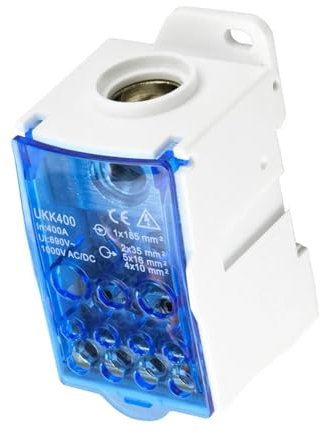 NURII DIN-Schienen-Verteilerkasten, Block One In Multiple Out Power Universeller elektrischer Kabelanschluss, Anschlusskasten-Klemmenblock (Size : 400A)