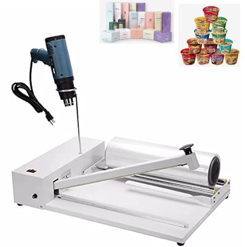 JINTAOMA 18.8 Shrink Wrap Machine with Heat Gun, Shrink Wrap Sealer, Heat Sealing Machine with Adjustable Speed Heat Gun, Manual Heat Sealing Machine Simultaneous Sealing and Cutting