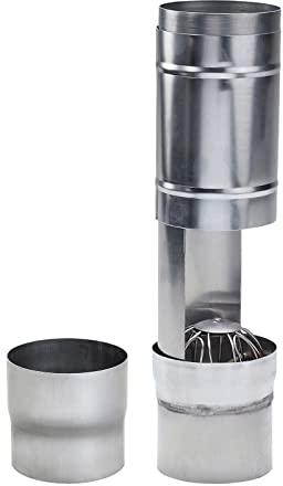 Laubsammler Zink mit Sieb DN 120 inkl. Adapter Regenwasserfilter Laubabscheider für Blechfallrohre mit 120 mm Durchmesser. Verhindert das Zusetzen und Verstopfen von Fallrohren durch Grobschmutzsieb
